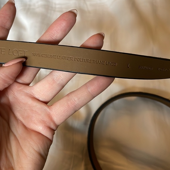 Loft black calf hair belt size L - Picture 3 of 5